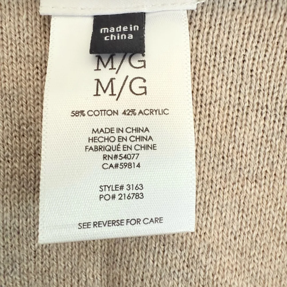Cabi Women's Blue/Beige Shawl Size Medium/Large